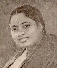 Black and white profile photograph of a woman.