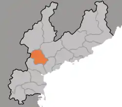 Map of South Hamgyong showing the location of Yonggwang