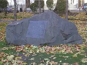 Conscientious Objectors Commemorative Stone, on the north side of the square