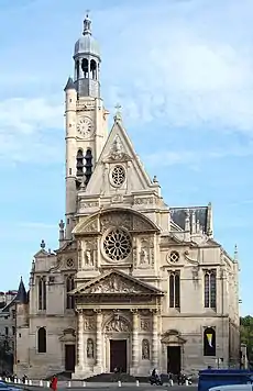 The church of Saint-Étienne-du-Mont by Claude Guérin, in the late Mannerist Gothic style (1606–21)