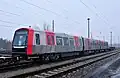 A DT5 train on delivery to the Hennigsdorf testing facility in March 2010