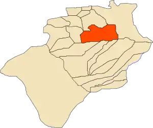 Location of Taghit commune within Béchar Province