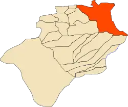 Map of Béchar Province highlighting Béni Ounif District