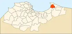 Location of the commune within Algiers