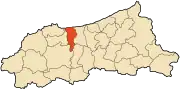 Location of Taher in the Jijel Province