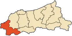 Map of Algeria highlighting Jijel Province