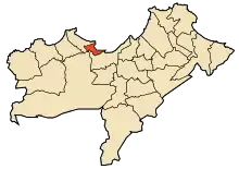 Location of Mers El Kébir within Oran Province