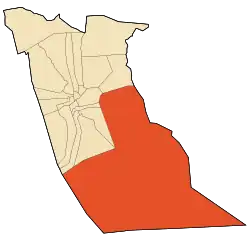 Location of Douar El Ma commune within El Oued Province