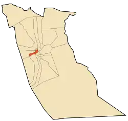 Location of Kouinine commune within El Oued Province