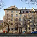 Historical corner building from the beginning of the 20th century at Leonrodplatz (Dachauer Straße 185)