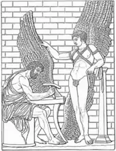 Image 19Daedalus working on Icarus' wings (from History of aviation)