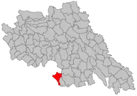 Location in Iași County