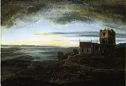 View of St. Olav’s Church at Avaldsnes  Johan Christian Dahl (1820)