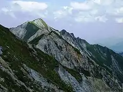 Kengamine Peak, the highest peak of Mount Daisen