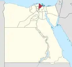 Dakahlia Governorate on the map of Egypt