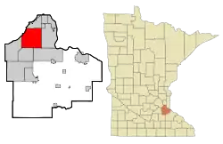 Location within Dakota County and Minnesota