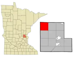 Location of the township of Dalbo within Isanti County, Minnesota