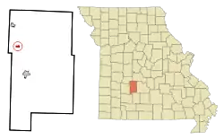 Location of Louisburg, Missouri