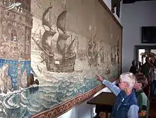 Tapestry illustrating the story in the Haarlem City Hall by Cornelis Claesz van Wieringen