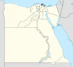 Damietta Governorate on the map of Egypt