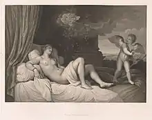 Giovanni Folo after Titian, "Danaë," published 1832, engraving and etching