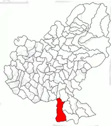 Location in Mureș County