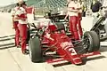 Danny Sullivan in a Penske PC-16 chassis during the first week of practice for the 1987 Indianapolis 500.