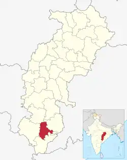 Location in Chhattisgarh