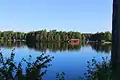 Dark Island in the distance across Brantingham Lake