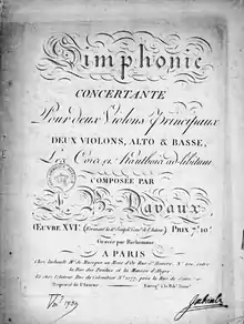 title page sheet music by Imbault