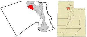 Location in Davis County and the state of Utah