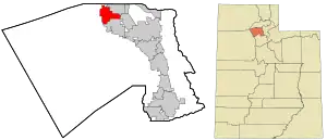 Location in Davis County and the state of Utah