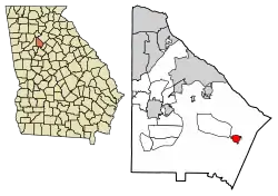 Location in DeKalb County and the state of Georgia