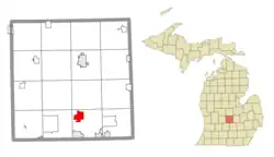 Location within Clinton County