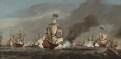 The Battle of Texel, painted 1687