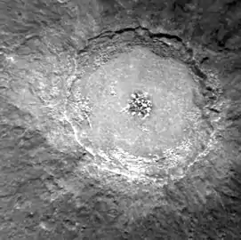 Debussy crater at a low incidence angle (34.4)