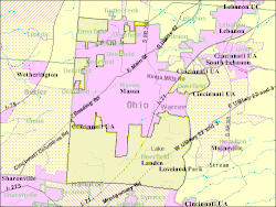 Map of Deerfield Township in Warren County