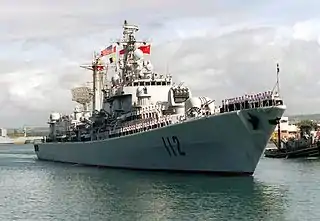 Harbin at Pearl Harbor, Hawaii, in 1997 with the original main gun turret.