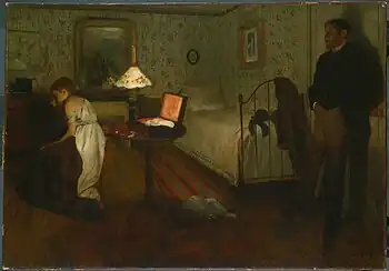 Edgar Degas, Interior (nicknamed The Rape) 1868–1869, Philadelphia Museum of Art