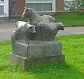 Ox and horse statue