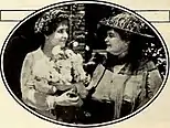 Still for the American film Deliverance with Helen Keller and Anne Sullivan, (1919), page 22 of the July 1919 Film Fun