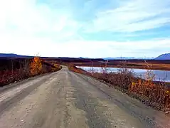 Portions of the road are built directly on top of glacial eskers.