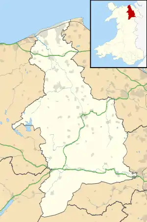 Efenechtyd is located in Denbighshire