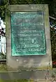 Memorial stone at the station for the German-Soviet Youth Festival 1970