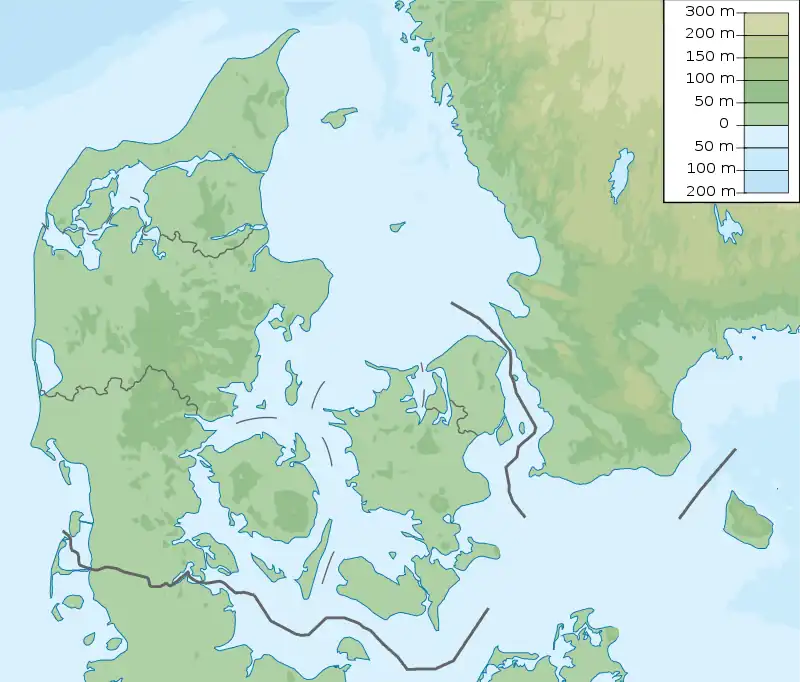 Map showing the location of Mols Bjerge National Park