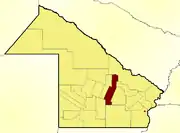 Location of Veinticinco de Mayo  Department within Chaco Province