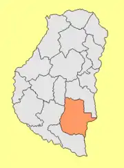 Location of Gualeguaychú Department within Entre Ríos Province