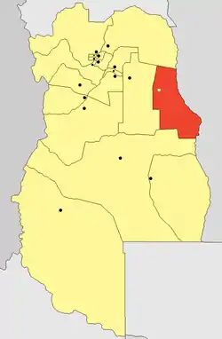 location of La Paz in Mendoza Province