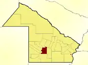 Location of O'Higgins Department within Chaco Province