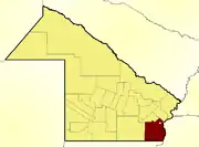 Location of San Fernando Department within Chaco Province